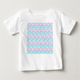 pretty pastel purple pink turquoise mermaid scales baby T-Shirt
