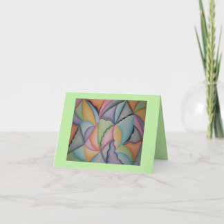 Pretty pastel pyramids notecard