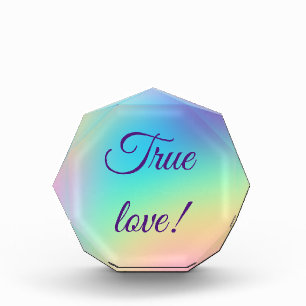 Pretty Pastel Rainbow Gradient Wedding Photo Block