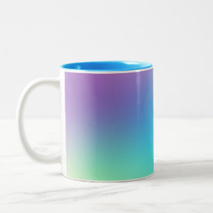 Pretty Pastel Rainbow Gradient Wedding Two-Tone Coffee Mug