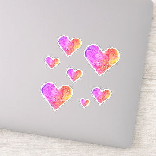 Pretty Pastel Rainbow Love heart Swirl