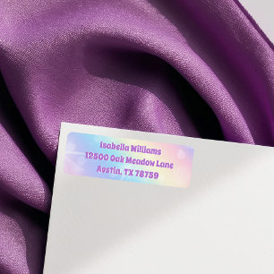 Pretty Pastel Rainbow Sparkle Return Address