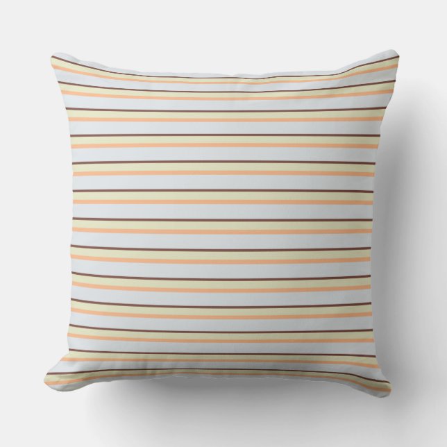 Pretty pastel stripes cushion (Front)