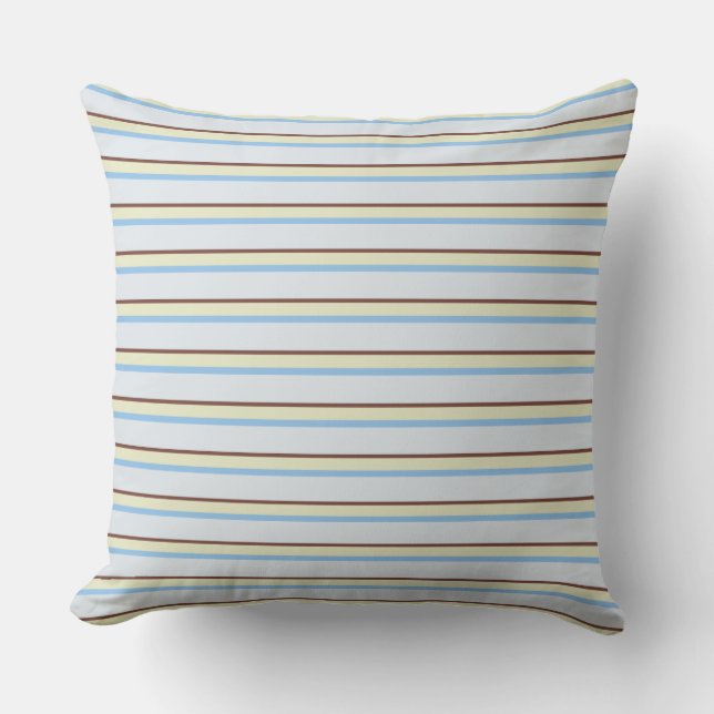 Pretty pastel stripes cushion (Front)