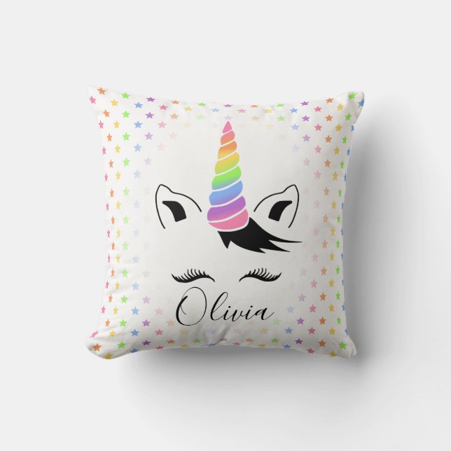 Pretty Pastel Unicorn Cushion (Front)