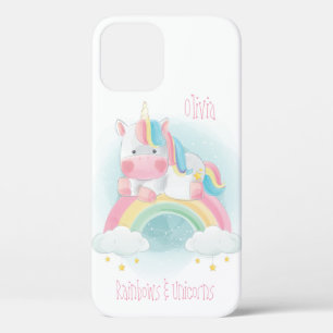 Pretty Pastel Unicorn Name Unicorns Rainbows iPhone 12 Pro Case