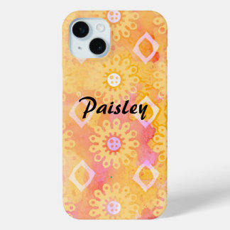Pretty Pastel Watercolor iPhone 15 Mini Case