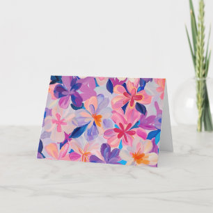 Pretty Pastel Watercolor Floral Note Card