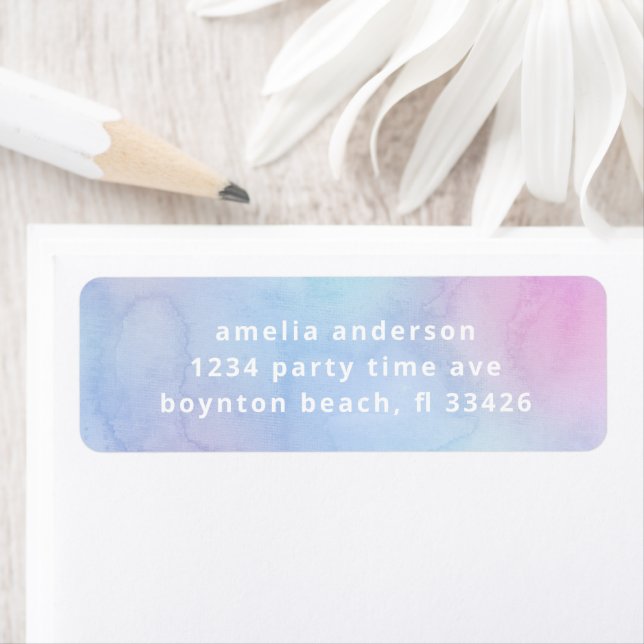 Pretty Pastel Watercolor Simple Text Purple (Insitu)