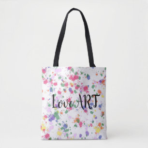 Pretty Pastels Colourful Paint Splat Tote Bags