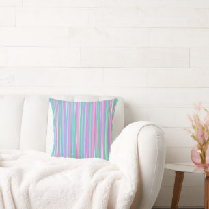 Pretty Pastels Vertical Stripes Cushion