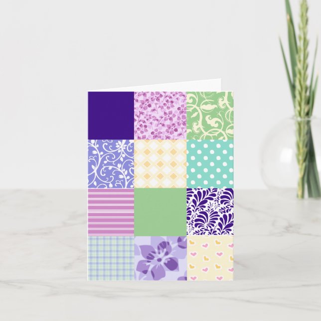 Pretty Patchwork Quilt inspired note cards (Front)