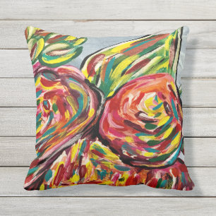Pretty patio pillow, outdoor pillow, decor cushion