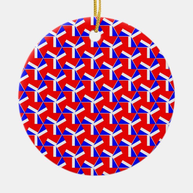 Pretty Pattern 03 Ceramic Tree Decoration (Front)