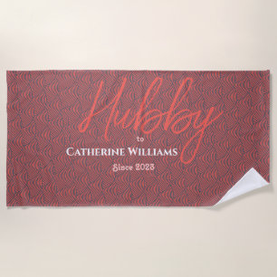 Pretty Pattern Custom Couple Beach Towel