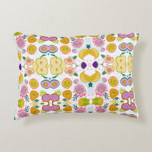 Pretty pattern of fruits white purple green modern decorative cushion