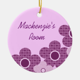 Pretty Patterned Flowers Door Hanger Ornament