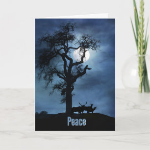 Pretty Peace Holiday Christmas Card Elks