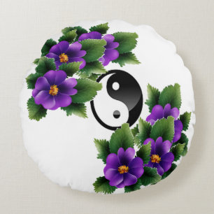 Pretty Peace Round Cushion