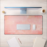 Pretty Peach Abstract Textured Desk Mat<br><div class="desc">This pretty desk mat would be a lovely addition to an office or study space. The design is extremely versatile and could easily mix with other metallic,  white,  or floral decor. Please DM if you have any design requests. Thanks for visiting my Zazzle store!</div>