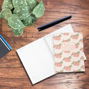 Pretty Peach Pattern Personalised Planner