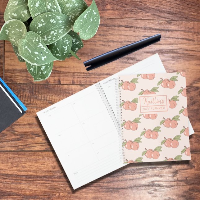 Pretty Peach Pattern Personalised Planner (Creator Uploaded)