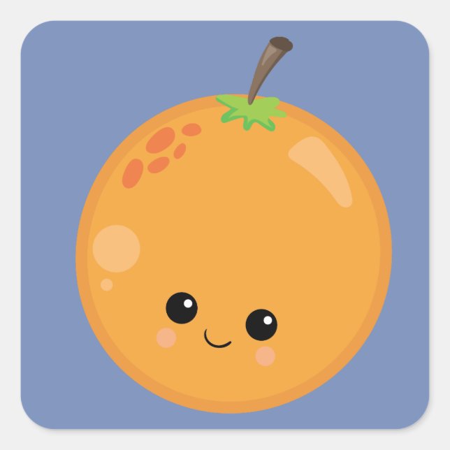 Pretty Peach Square Sticker (Front)