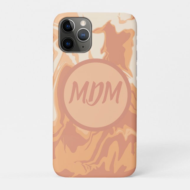 Pretty Peach Swirls Case-Mate iPhone Case (Back)