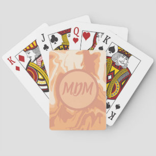 Pretty Peach Swirls Playing Cards