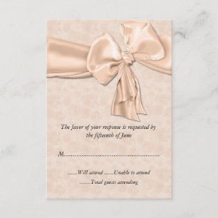 Pretty Peach Wedding Response Card