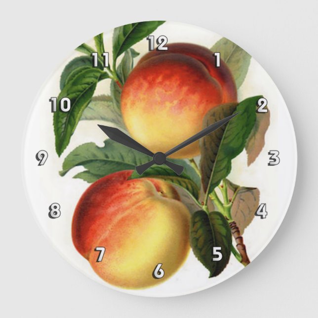 Pretty Peaches Large Clock (Front)