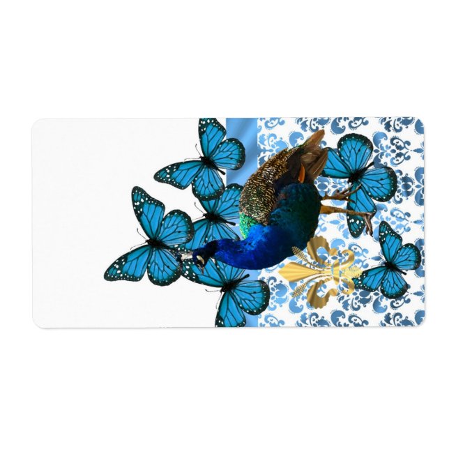 Pretty Peacock and blue butterflies (Front)
