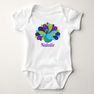 Pretty Peacock Baby Bodysuit