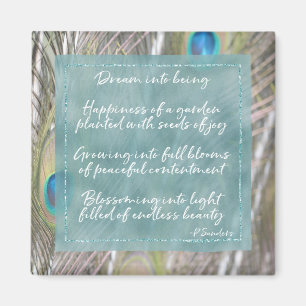 Pretty Peacock Feathers Dream Poem     Magnet
