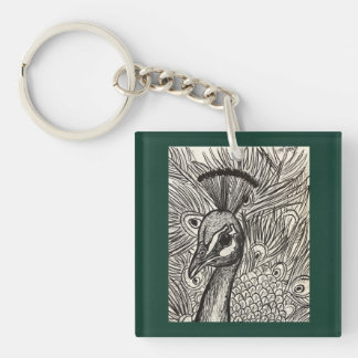 Pretty Peacock Key Ring