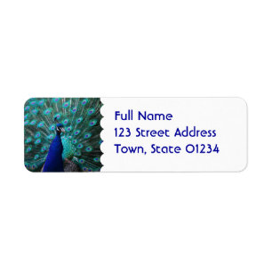 Pretty Peacock Mailing Label