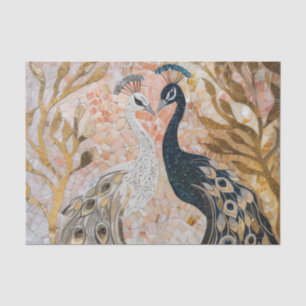 Pretty Peacock Pink Gold Glam  Tissue Paper