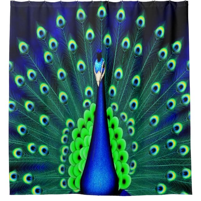 Pretty Peacock Shower Curtain (Front)