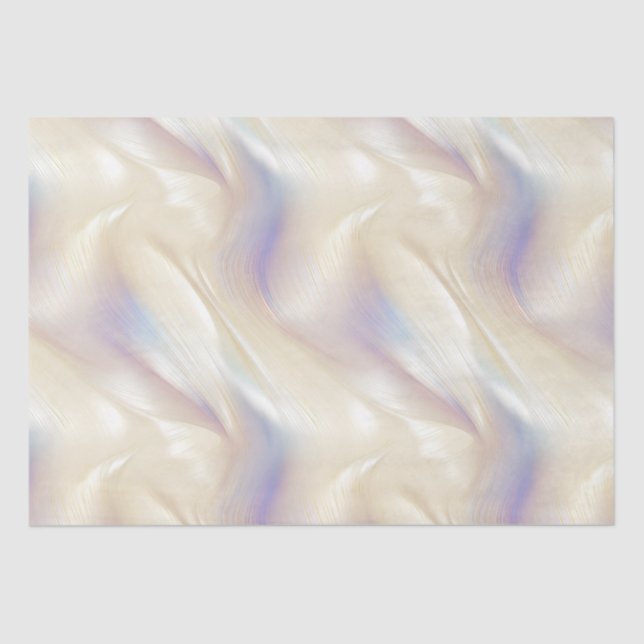Pretty Pearl Aqua Purple Swirl Tissue Paper (Front)