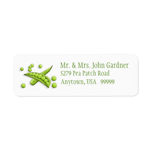 Pretty Peas Return Address Labels (Front)