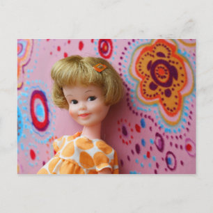 Pretty Penny Brite with flowers Postcard