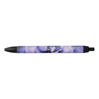 Pretty Periwinkle Flower Black Ink Pen