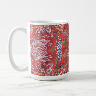 Pretty Persian Jewel Tone Fabric Style Photo Coffee Mug