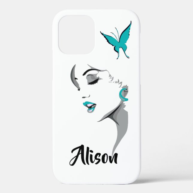 Pretty Personalised Apple IPhone 12 (tough) Case (Back)