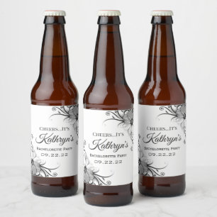Pretty & Personalised Beer Bottle Label
