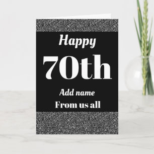 Pretty personalised birthday card from us all 70th