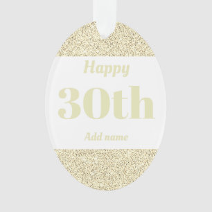 Pretty personalised birthday gift ornament 30th