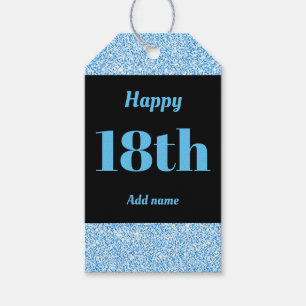 pretty personalised birthday gift tags 18th