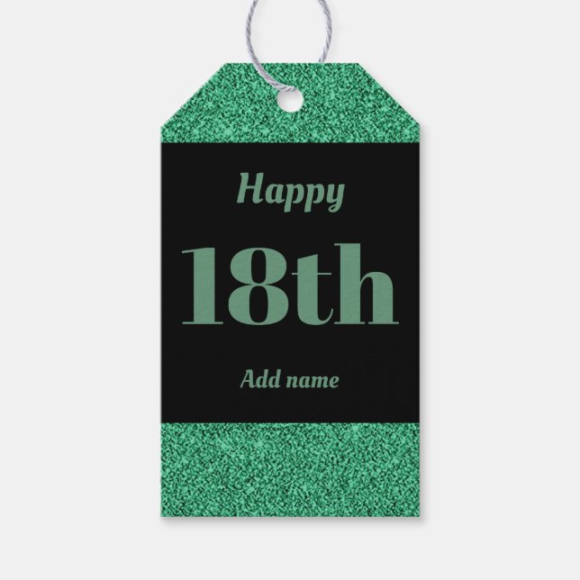 pretty personalised birthday gift tags 18th (Front)