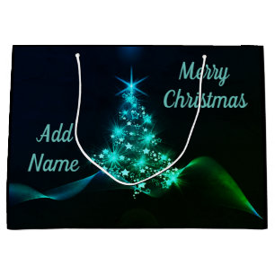 Pretty personalised Christmas gift bag